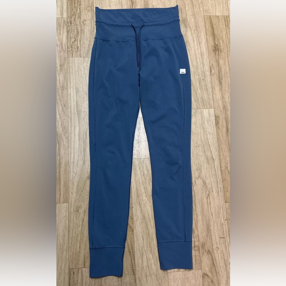 Vuori Daily Leggings Blue Stretch Pull On Drawstring Women's #VW323 Sz Small